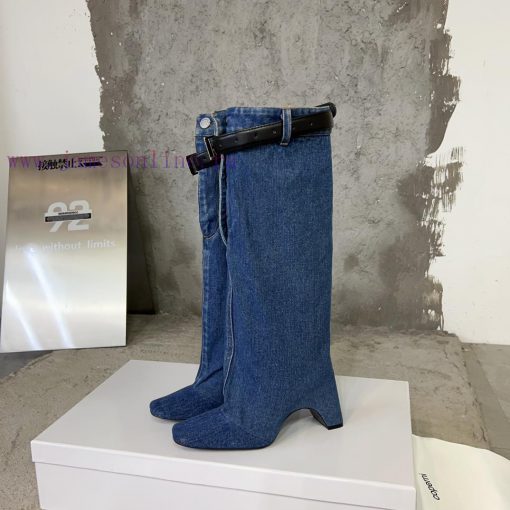 Coperni 23ss autumn and winter new horn boots with a unique heel design combined with a smal97ptvwa5 - Image 4