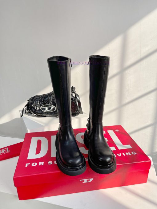 DIESEL2023 Autumn and Winter Latest Ultra Simple Chain Bar Medium Long BootsThe exit rate isdimo7176 - Image 2