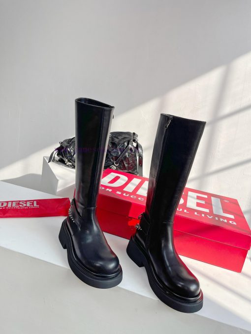 DIESEL2023 Autumn and Winter Latest Ultra Simple Chain Bar Medium Long BootsThe exit rate isdimo7176 - Image 3