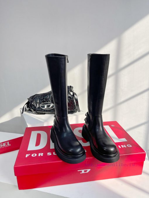DIESEL2023 Autumn and Winter Latest Ultra Simple Chain Bar Medium Long BootsThe exit rate isdimo7176 - Image 5