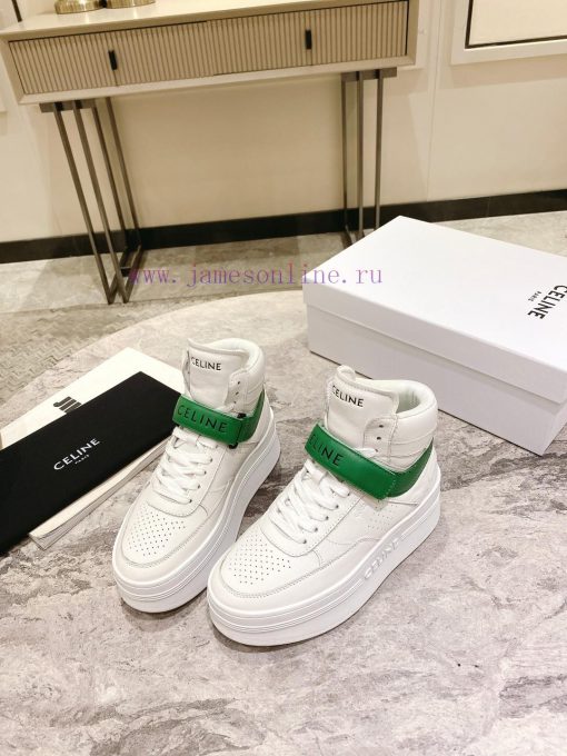 Top versionCeline's new autumn and winter color blocked sports shoes with thick soles and help10xpao - Image 3