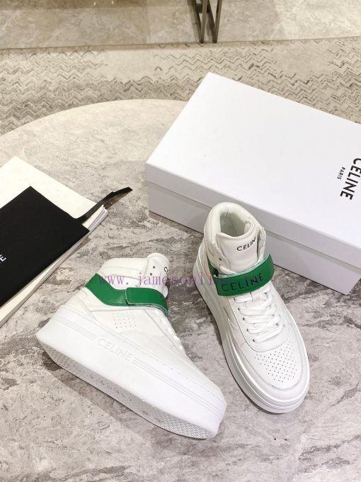 Top versionCeline's new autumn and winter color blocked sports shoes with thick soles and help10xpao - Image 5
