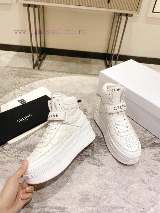 Top versionCeline's new autumn and winter color blocked sports shoes with thick soles and he2tiu3lw8 - Image 4