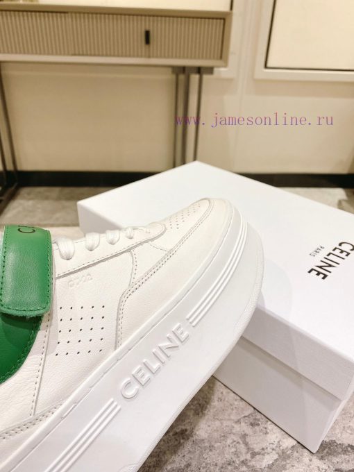 Top versionCeline's new autumn and winter color blocked sports shoes with thick soles and help10xpao - Image 9