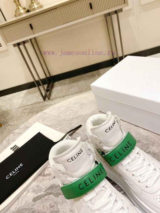 Top versionCeline's new autumn and winter color blocked sports shoes with thick soles and help10xpao - Image 10