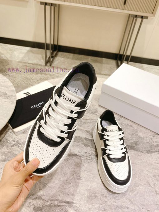 Top versionCeline's new autumn and winter color blocked sports shoes with thick soles and he370881d4 - Image 2
