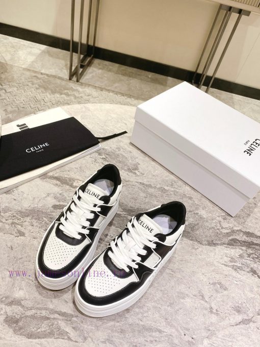 Top versionCeline's new autumn and winter color blocked sports shoes with thick soles and he370881d4 - Image 6