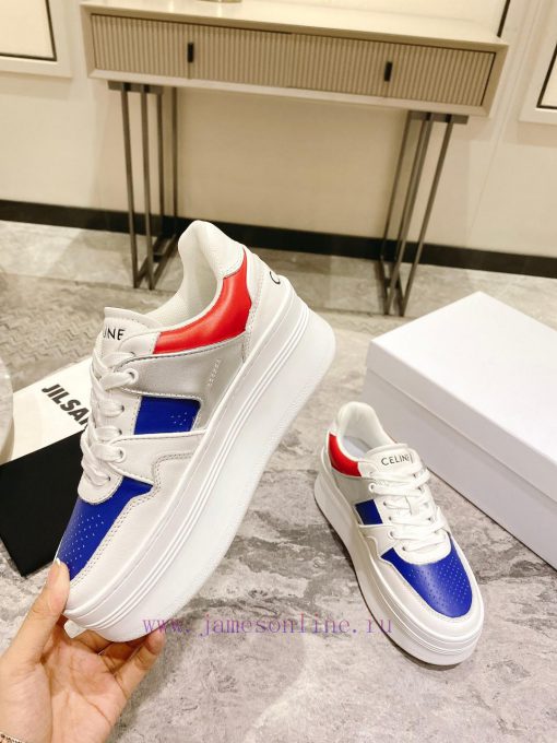 Top versionCeline's new autumn and winter color blocked sports shoes with thick soles and hekzn19ogh