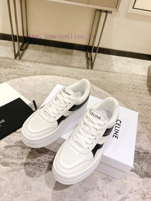 Top versionCeline's new autumn and winter color blocked sports shoes with thick soles and hejjqirvpi - Image 3