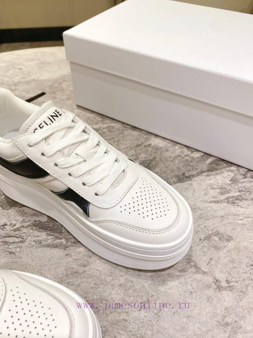 Top versionCeline's new autumn and winter color blocked sports shoes with thick soles and hejjqirvpi - Image 8