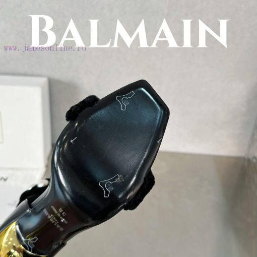 BalmainBalmain𝘽𝙖𝙡𝙢𝙖𝙞𝙣First release Uma lambhair pearl high-heeled sandals for spring and sumx7gun2jj - Image 10