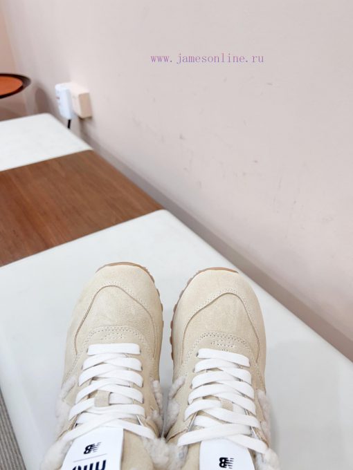 𝐌𝐢𝐮𝐦𝐢𝐱𝐧𝐞𝐰𝐁𝐚𝐥𝐚𝐧𝐜 Certified 𝟐𝟎𝟐𝟐𝟑𝙨𝐧𝐞𝐰Miumi * new thick soled teddy fur full wool inner shoes, ocehbuta - Image 9
