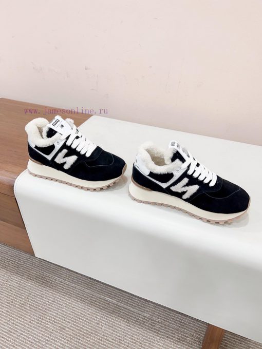 𝐌𝐢𝐮𝐦𝐢𝐱𝐧𝐞𝐰𝐁𝐚𝐥𝐚𝐧𝐜 Certified 𝟐𝟎𝟐𝟐𝟑𝙨𝐧𝐞𝐰Miumi * new thick soled teddy fur full wool inner shoes, e4nsofpi - Image 7