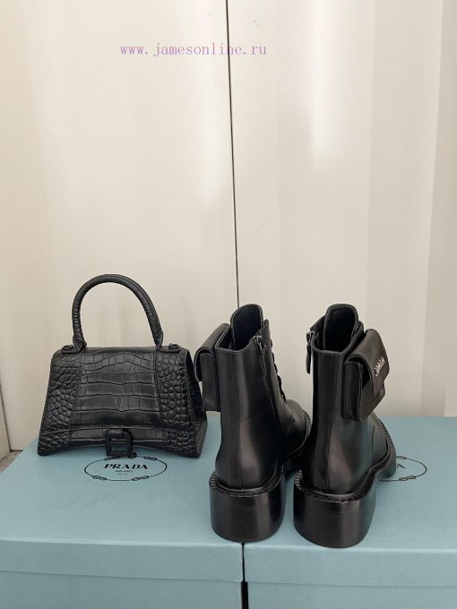 PRADA thick soled motorcycle boot bags are fashionable and casual motorcycle Martin boots wit6eou7pl - Image 4
