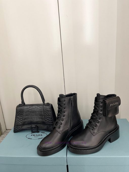 PRADA thick soled motorcycle boot bags are fashionable and casual motorcycle Martin boots wit6eou7pl - Image 5
