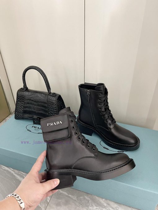 PRADA thick soled motorcycle boot bags are fashionable and casual motorcycle Martin boots wit6eou7pl - Image 6