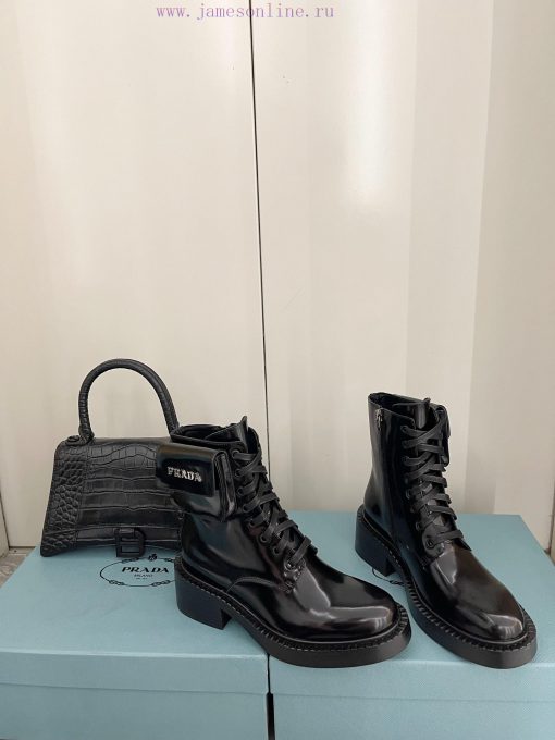 PRADA thick soled motorcycle boot bags are fashionable and casual motorcycle Martin boots wi928y397h - Image 3