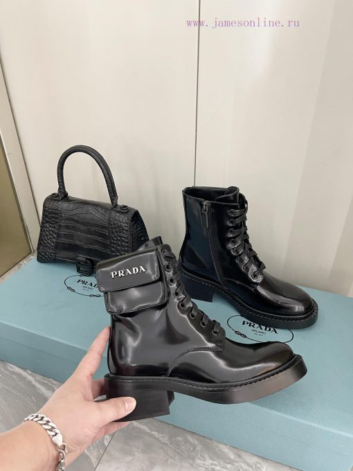 PRADA thick soled motorcycle boot bags are fashionable and casual motorcycle Martin boots wi928y397h - Image 6