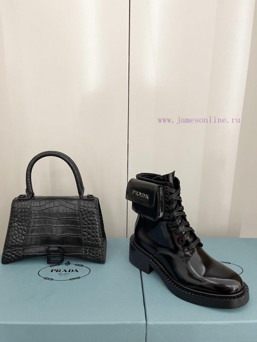 PRADA thick soled motorcycle boot bags are fashionable and casual motorcycle Martin boots wi928y397h - Image 7