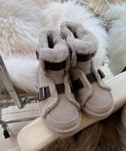 Oreo GreyCool motorcycle style 〰️UGG super cool and super A leather motorcycle snow bootsSuic2ld1nhf