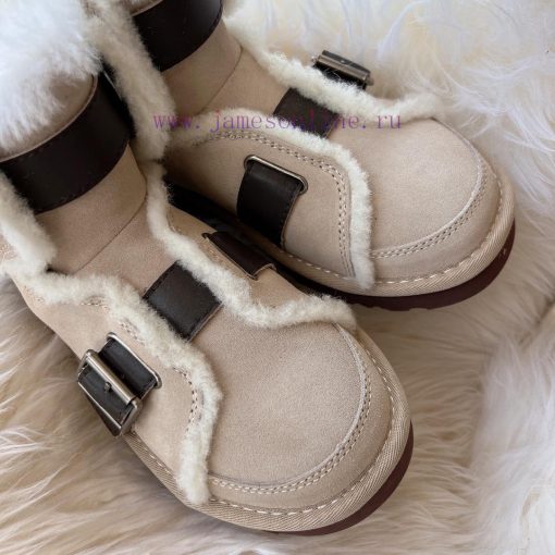 Oreo powderCool motorcycle style 〰️UGG super cool and super A leather motorcycle snow bootsSxunx9h5j - Image 9