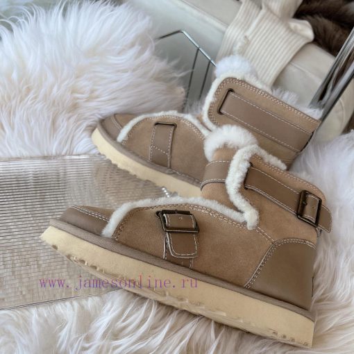 - New Sand ColorCool motorcycle style 〰️UGG super cool and super A leather motorcycle snow bru4nc4a9 - Image 6