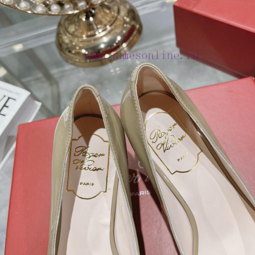23Ss new RV baked paint square buckle single shoes high heels/low heelsInspired by the Belle6stnks8t - Image 10