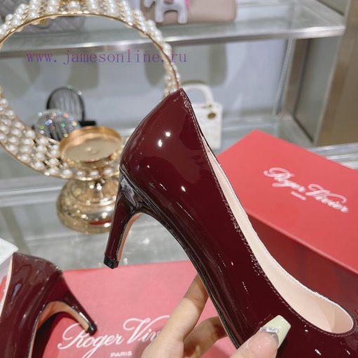 23Ss new RV baked paint square buckle single shoes high heels/low heelsInspired by the Belle29cbzbgx - Image 9