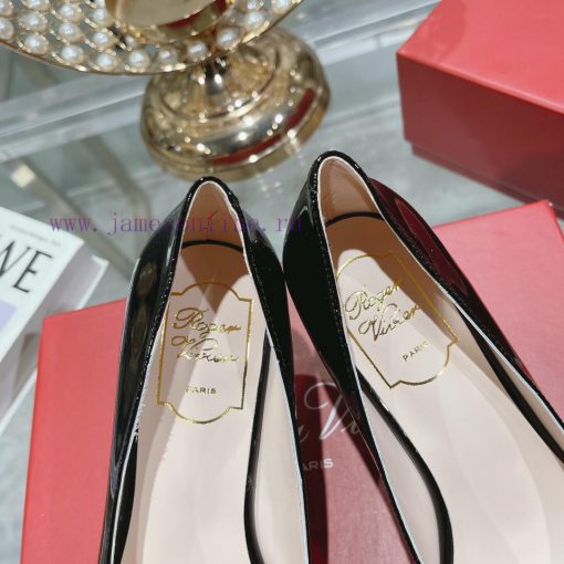23Ss new RV baked paint square buckle single shoes high heels/low heelsInspired by the Bellexpt7z3e8 - Image 8