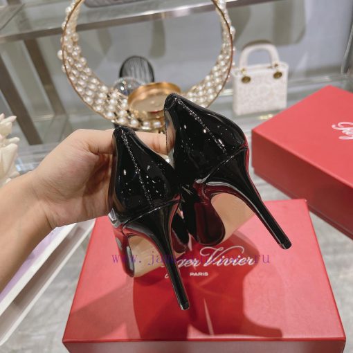 23Ss new RV baked paint square buckle single shoes high heels/low heelsInspired by the Bellevhav8bzg - Image 10