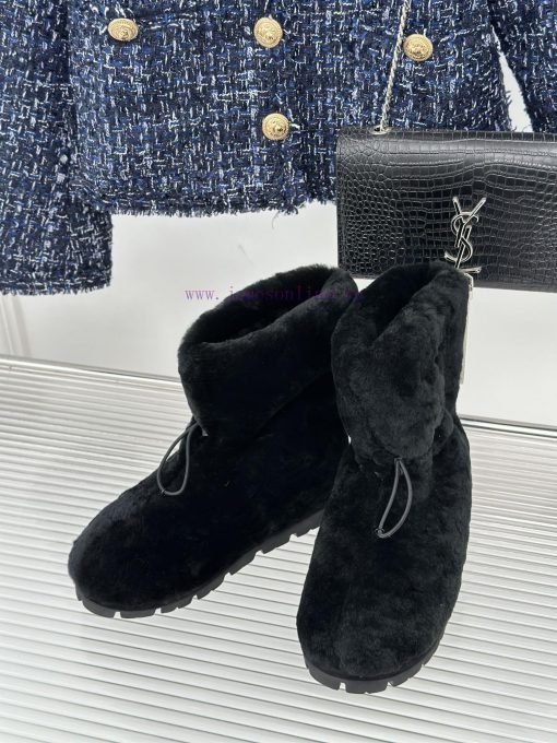 Prada 23S Autumn/Winter New Product Triangle LogoSnow bootsThe material is made of imported c0r4d2pr - Image 3