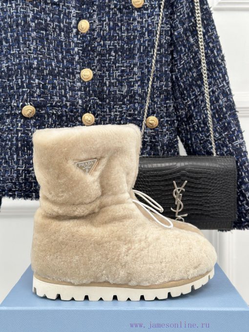 Prada 23S Autumn/Winter New Product Triangle LogoSnow bootsThe material is made of imported 8zufdhju - Image 2