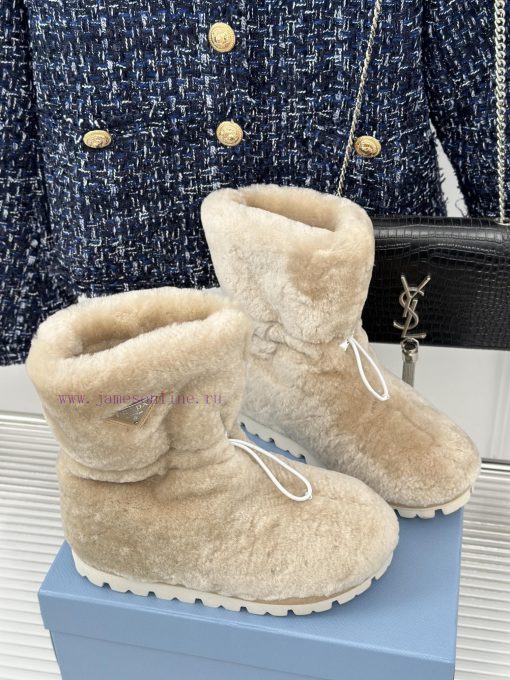 Prada 23S Autumn/Winter New Product Triangle LogoSnow bootsThe material is made of imported 8zufdhju - Image 4