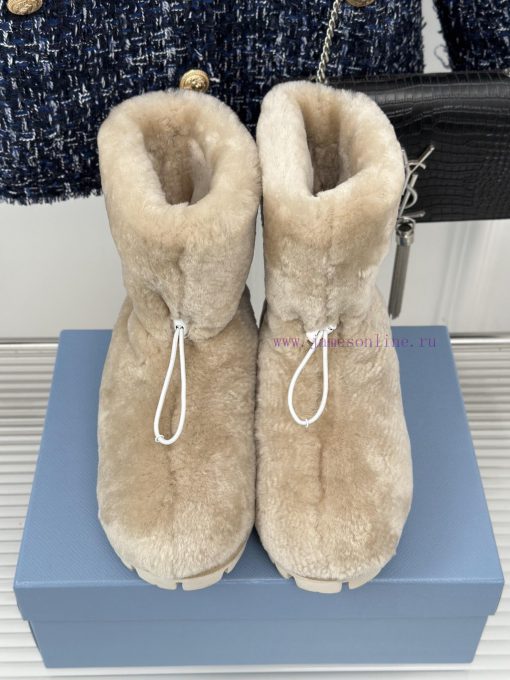 Prada 23S Autumn/Winter New Product Triangle LogoSnow bootsThe material is made of imported 8zufdhju - Image 5
