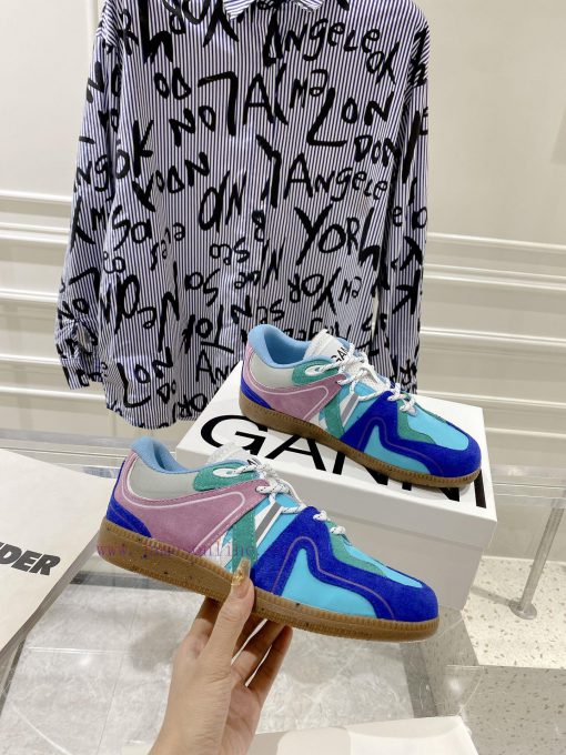 -- New Product Arrives -- GANNI Yang Mi's Same Style Color blocked Retro German Training Shoa79ndmjq - Image 4