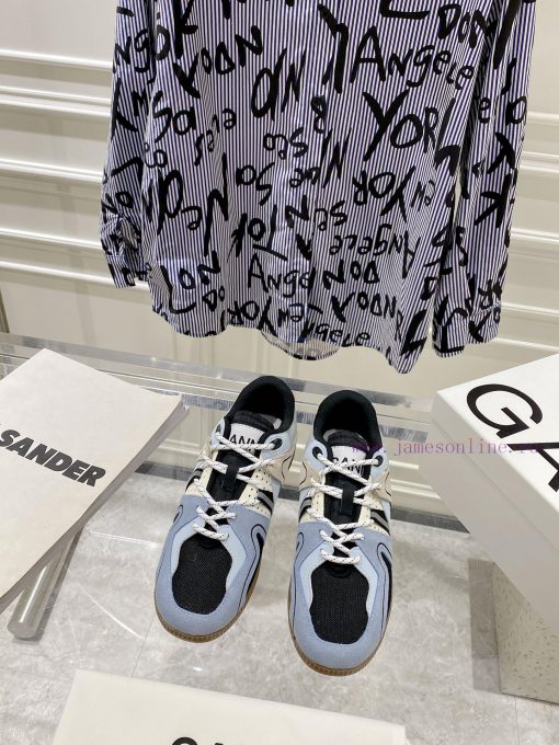 -- New Product Arrives -- GANNI Yang Mi's Same Style Color blocked Retro German Training Shoetplqmjz - Image 2