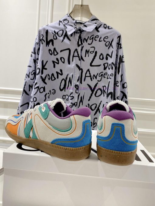 -- New Product Arrives -- GANNI Yang Mi's Same Style Color blocked Retro German Training Sho5hol57va - Image 10