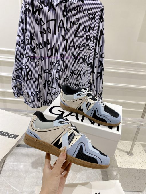 -- New Product Arrives -- GANNI Yang Mi's Same Style Color blocked Retro German Training Shoetplqmjz - Image 4