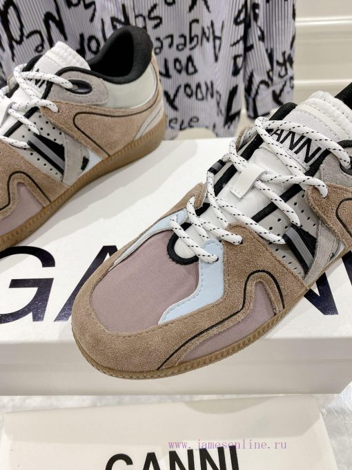 -- New Product Arrives -- GANNI Yang Mi's Same Style Color blocked Retro German Training Shofjahmjy1 - Image 10