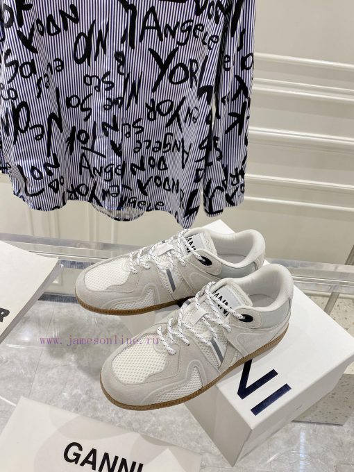 -- New Product Arrives -- GANNI Yang Mi's Same Style Color blocked Retro German Training Shoj3ubmaee - Image 5