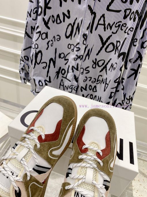 -- New Product Arrives -- GANNI Yang Mi's Same Style Color blocked Retro German Training Shoizuwy7vv - Image 8