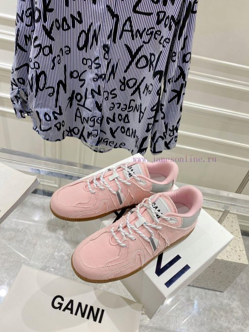-- New Product Arrives -- GANNI Yang Mi's Same Style Color blocked Retro German Training Shole85utqu - Image 5