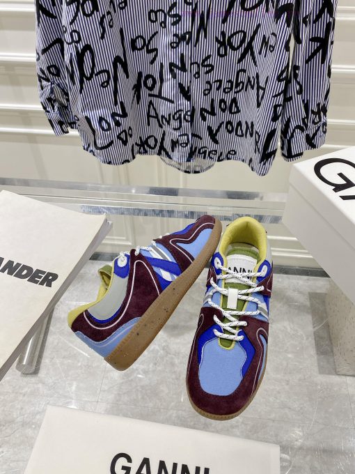 -- New Product Arrives -- GANNI Yang Mi's Same Style Color blocked Retro German Training Shok0hozozk - Image 5
