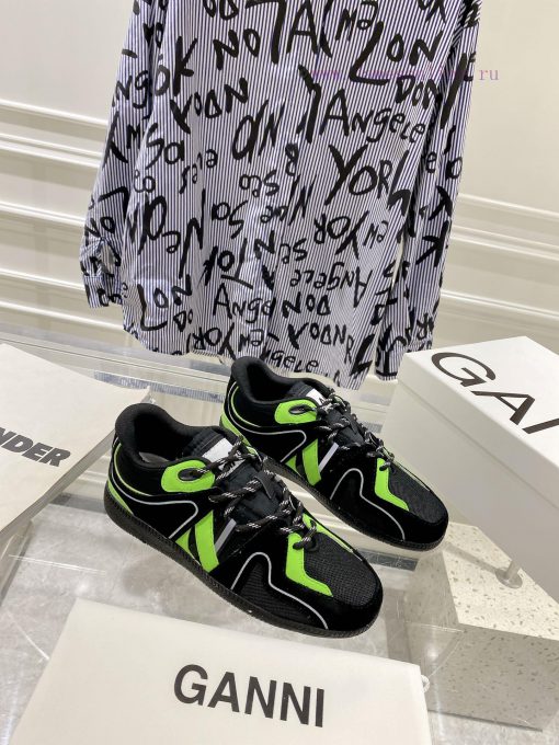 -- New Product Arrives -- GANNI Yang Mi's Same Style Color blocked Retro German Training Shoy8y6cbnr - Image 4