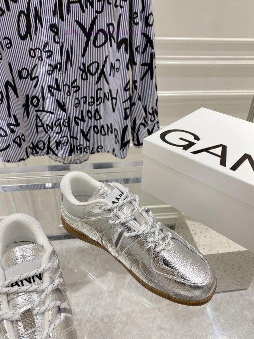 -- New Product Arrives -- GANNI Yang Mi's Same Style Color blocked Retro German Training Shohpcxtzmn - Image 4