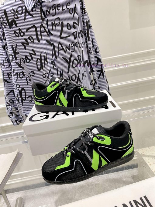 -- New Product Arrives -- GANNI Yang Mi's Same Style Color blocked Retro German Training Shoy8y6cbnr - Image 7