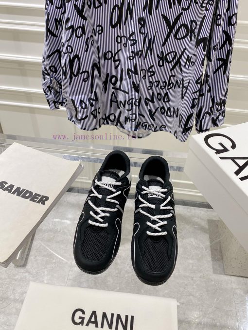 -- New Product Arrives -- GANNI Yang Mi's Same Style Color blocked Retro German Training Sho0irry8t4 - Image 2