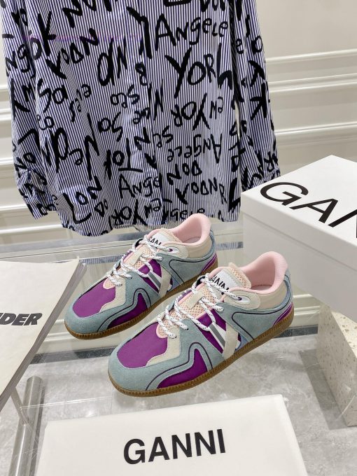 -- New Product Arrives -- GANNI Yang Mi's Same Style Color blocked Retro German Training Sho582ni5lq - Image 5
