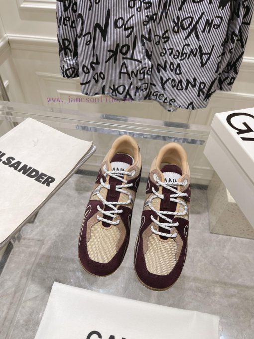 -- New Product Arrives -- GANNI Yang Mi's Same Style Color blocked Retro German Training Sho8kkeurk7