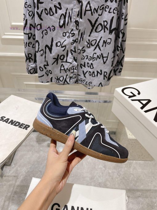 -- New Product Arrives -- GANNI Yang Mi's Same Style Color blocked Retro German Training Shol3tm1bf8 - Image 4